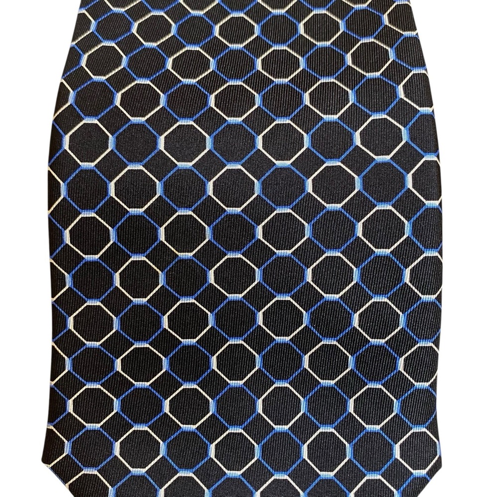 Nautica Silk Tie Men Navy Geometrical Classic Business NEW - Picture 4 of 11